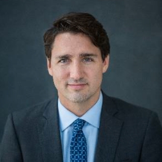 Canadian Prime Minister posing
